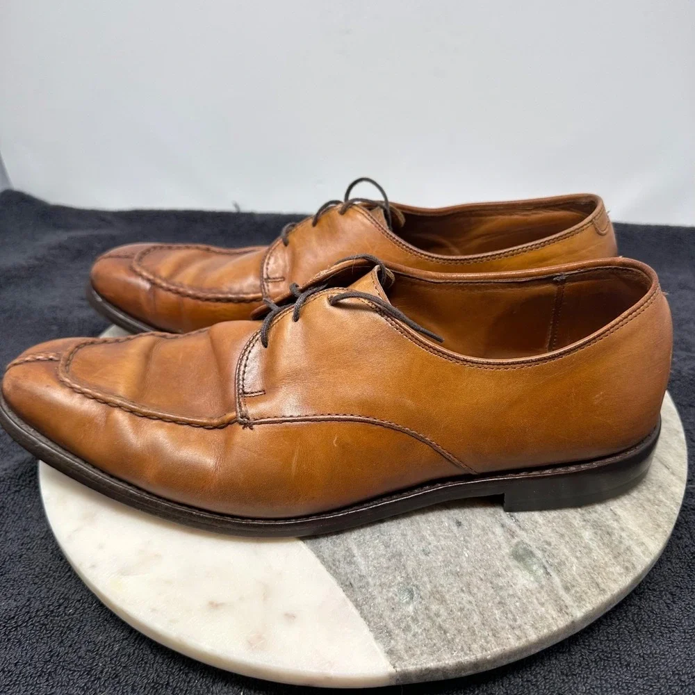 Allen Edmonds Parkway Men's Leather Oxford‎ Dress Shoes Size 12 D Brown Cap Toe